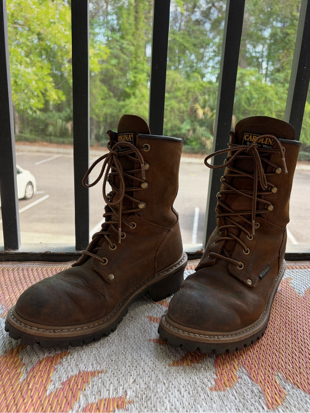 Caroline Great For Work Boots. Brown Leather. Water proof. Fire-line Heel.